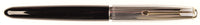 Parker 51 Custom RS in black, Rolled Silver Cap - Fine nib