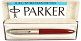 Parker 51 Classic (Transitional) in light burgundy, Steel cap - Medium nib