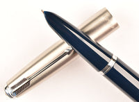 Parker 51 Classic in midnight blue, Steel cap - Medium nib